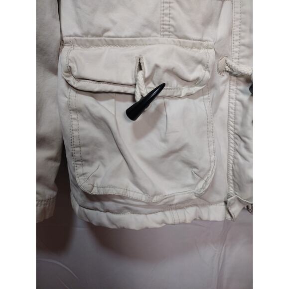 Sherpa Lined White Tie Closure Cozy Winter Coat Womens 4 H&M - Picture 7 of 13